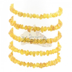Baltic amber raw style bracelet - honey